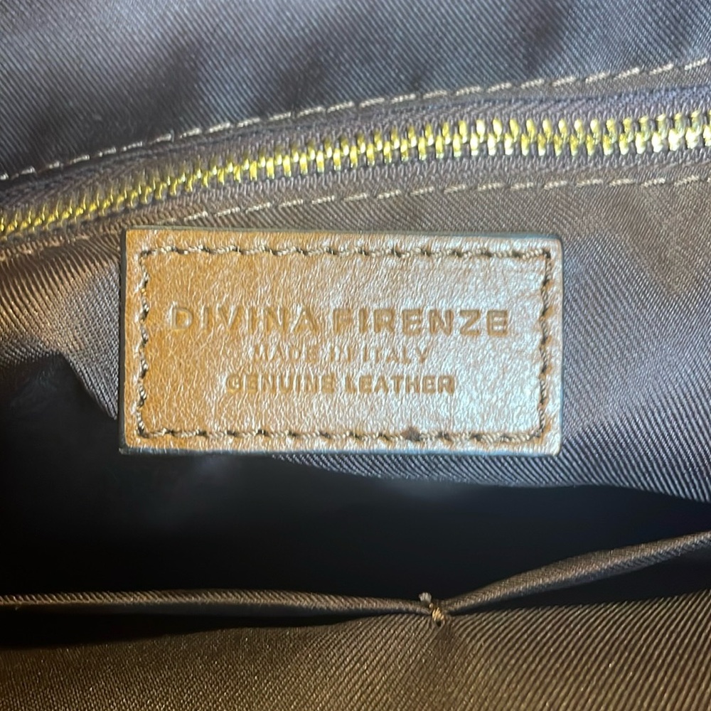Divina Firenze Brown Leather Doctors Bag Made in Italy VGUC - Picture 9 of 11